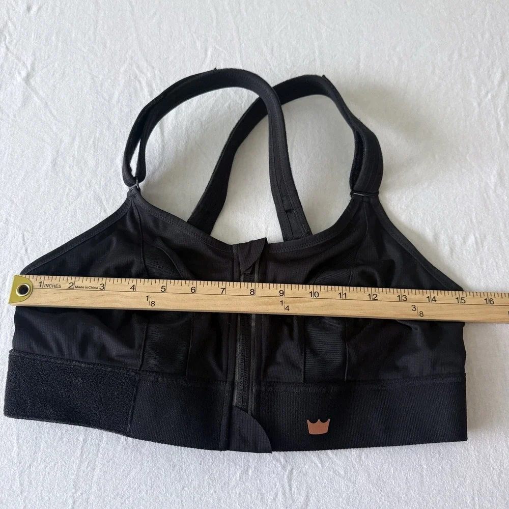 SHEFIT ULTIMATE Black Luxe Sports Bra Support Workout Fitness Activewear Size L
